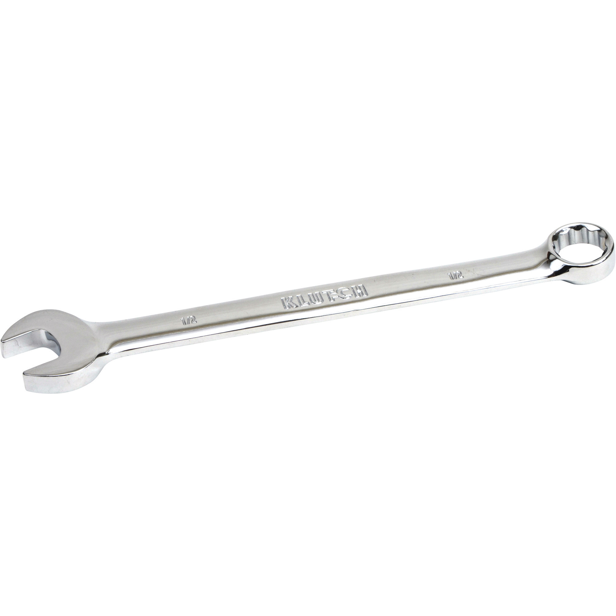 Klutch Full Polish Combination Wrench, SAE, 1/2in.